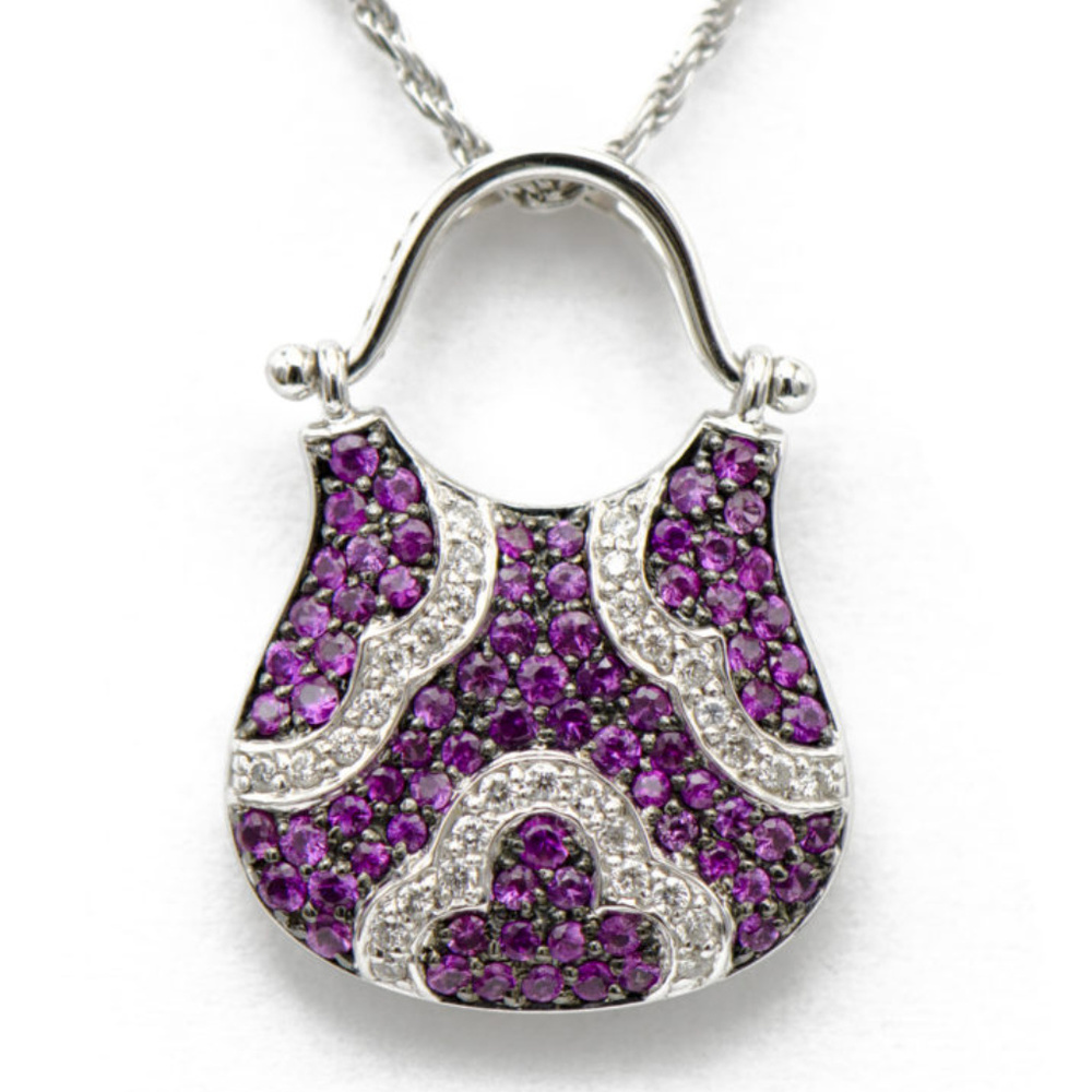 Sapphire & Diamond Purse Pendant